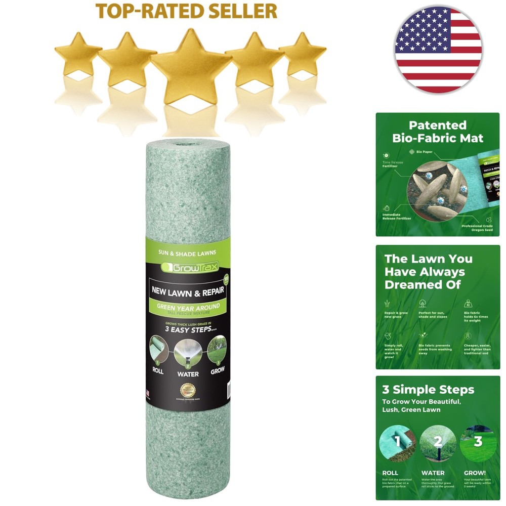 Biodegradable Grass Seed Mat - 100 sqft Green Solution