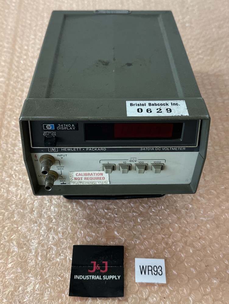 PREOWNED- Hewlett-Packard 34701A DC Voltmeter 500/1200V Max || FAST SHIPPED 🇺🇸