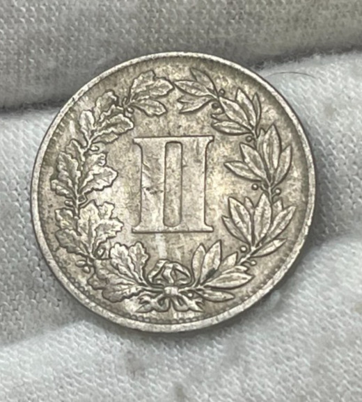 1883 Mexico 2 Centavos Coin