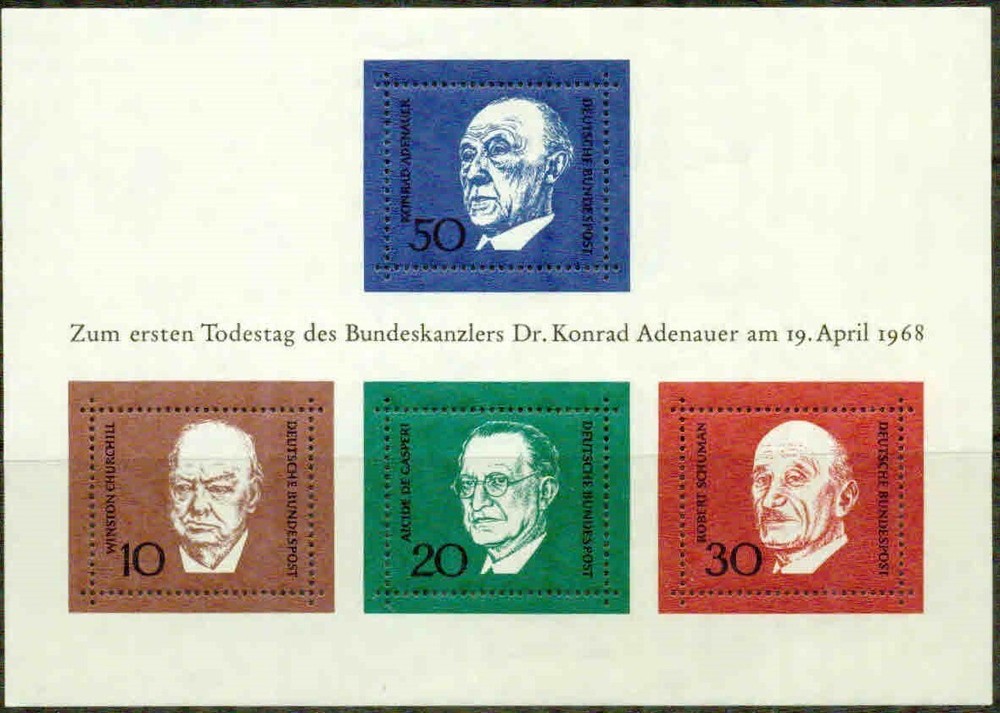 GERMANY (GFR) -1968–FAMOUS PEOPLE -VF**