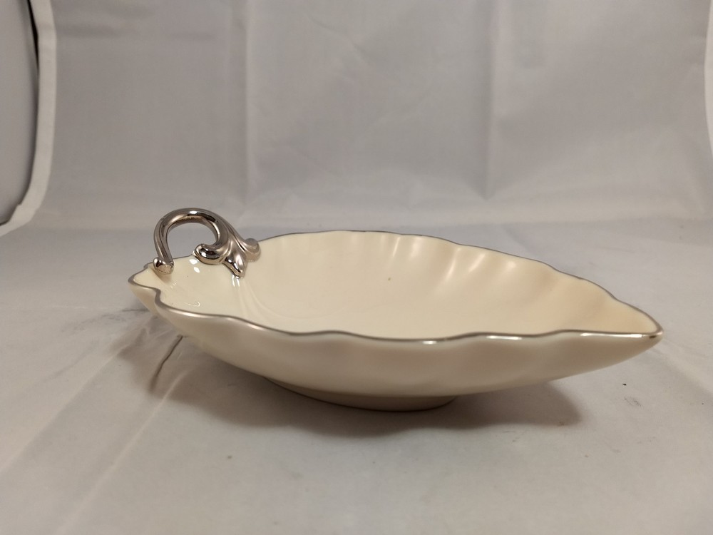 Lenox Woodleaf Platinum Collection Leaf Shaped Dish