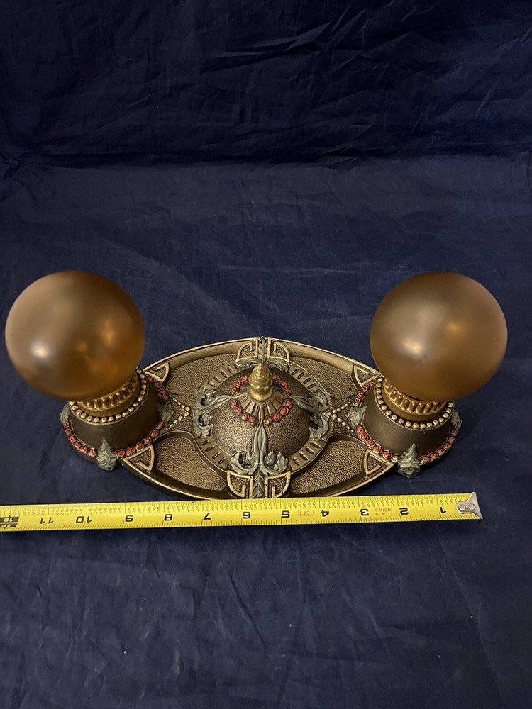 Rewired Single Flush Two Socket light Fixture beautiful Finish 16C