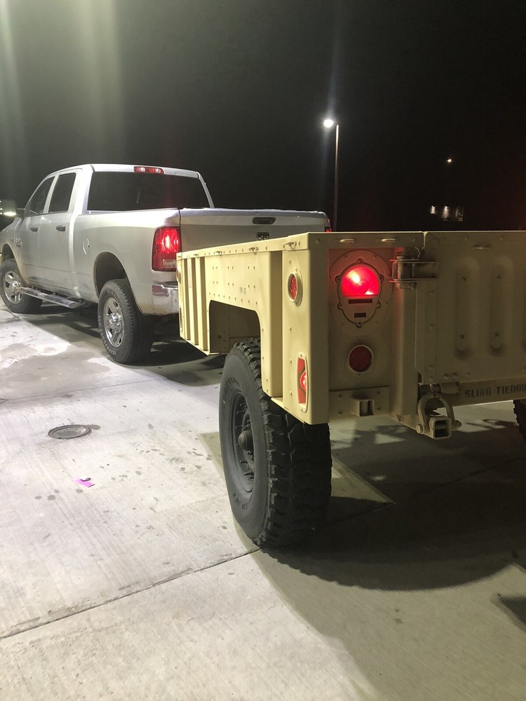 Military Trailer to Civilian Truck Adapter 9" fits M-Series Humvee M1101 M1102