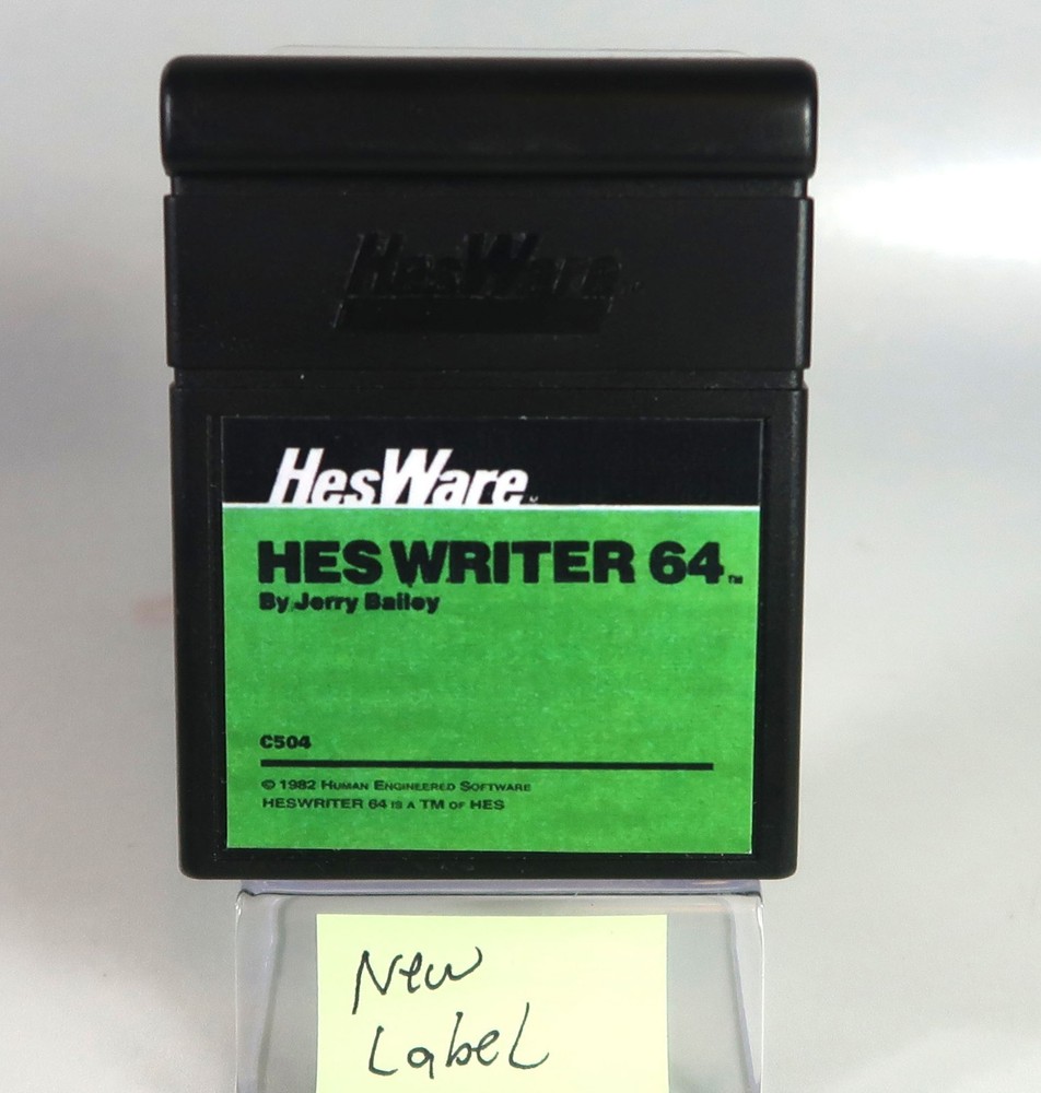 Commodore 64: HES Writer 64 (HesWare) Word Processing Cartridge - Tested & WORKS