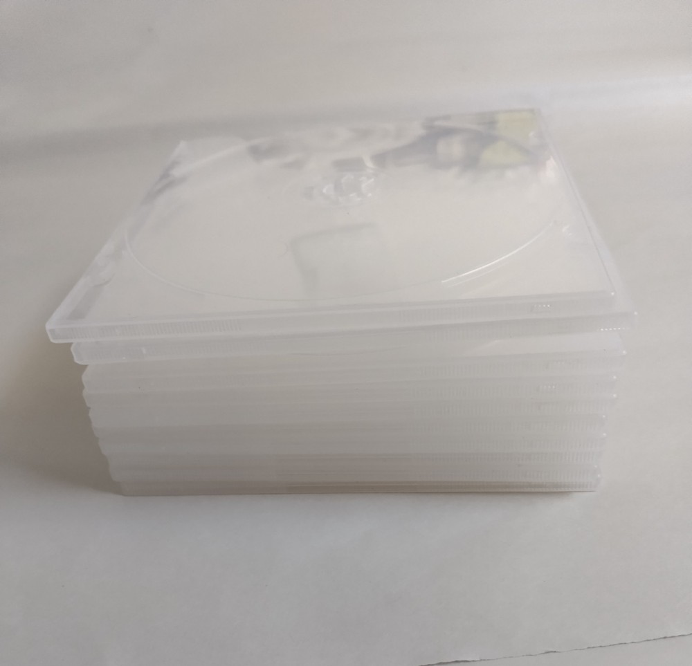 Maxtek 5.2mm CD Case, Slim Single Disc Clear PP Poly Plastic Cases, 10 Pcs.