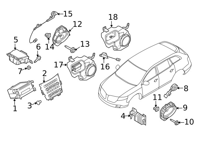 Genuine Ford Speaker Assembly AE9Z-18808-C