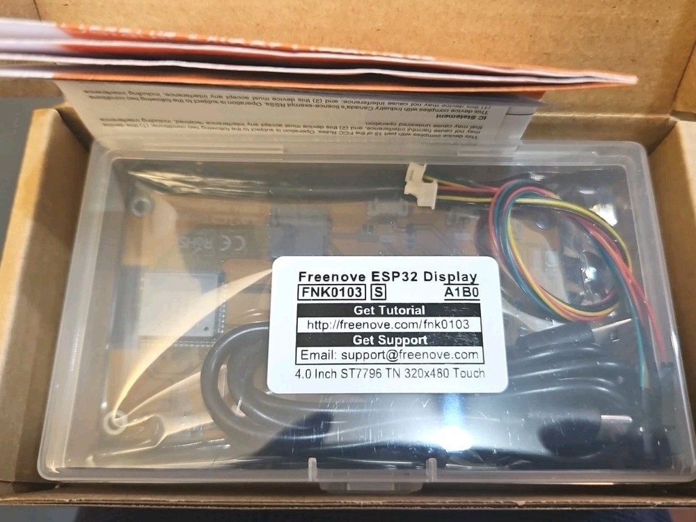 Freenove ESP32 4" Touchscreen Display LCD WiFi Bluetooth ST7796 LVGL Code Kit