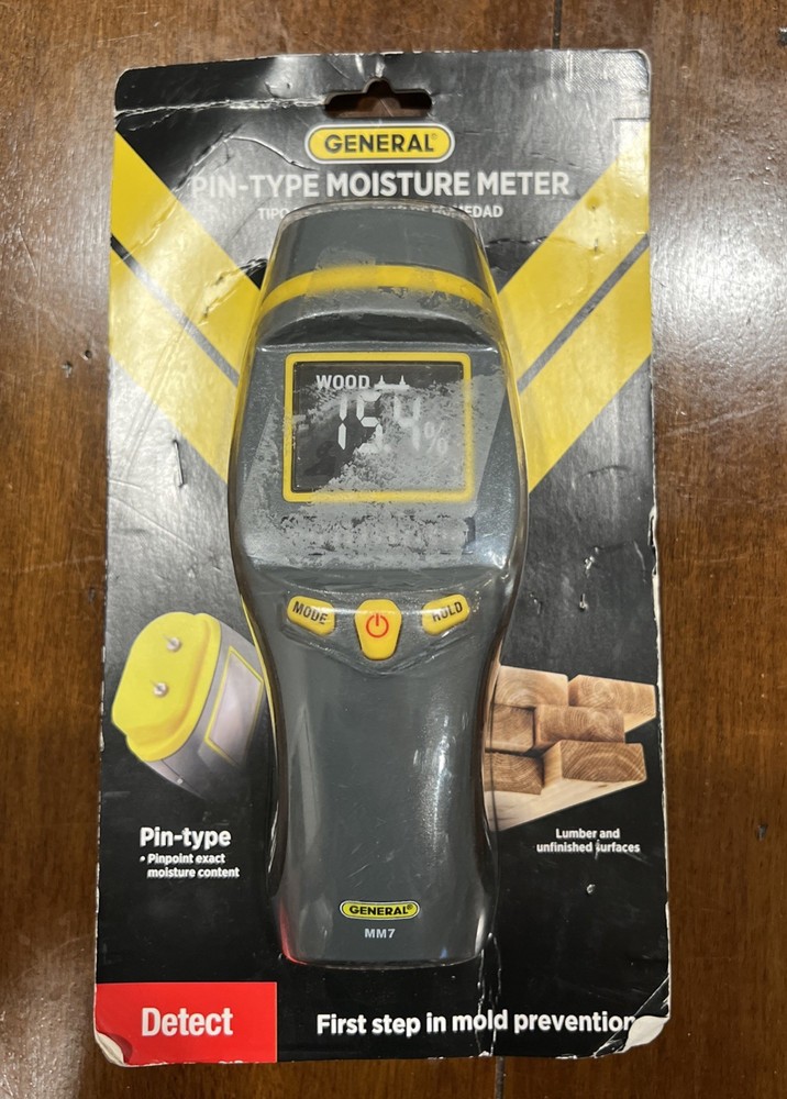 General Tools MM7 Pin-Type Digital Display Wood Drywall Moisture Detector Meter