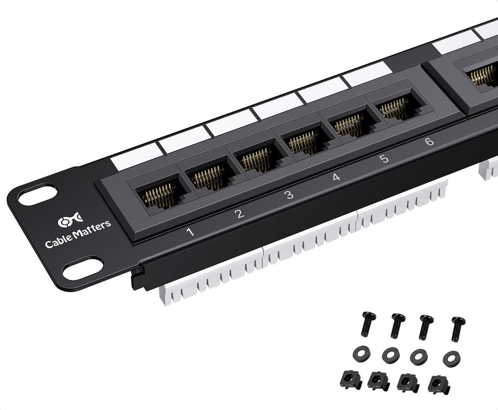 24 Port Cat6 Network Patch Panel