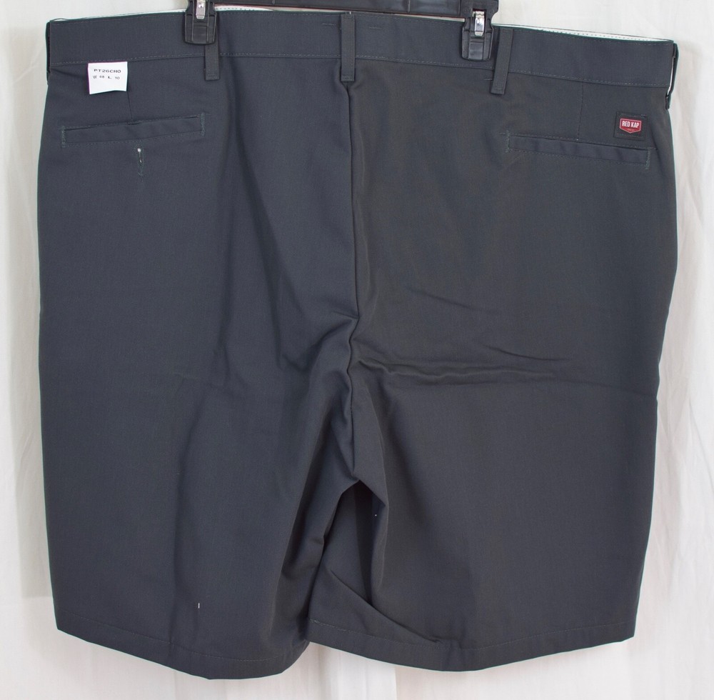 Red Kap Men's Plain Front Short Grey Size W48 L10