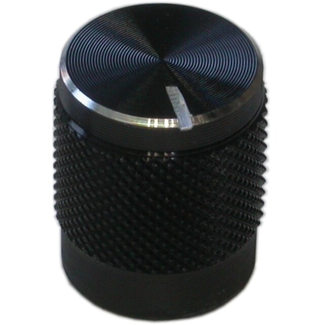 Adjustment knob, knob for various 6mm D-Axles, Multiple Sizes, Black/Silver