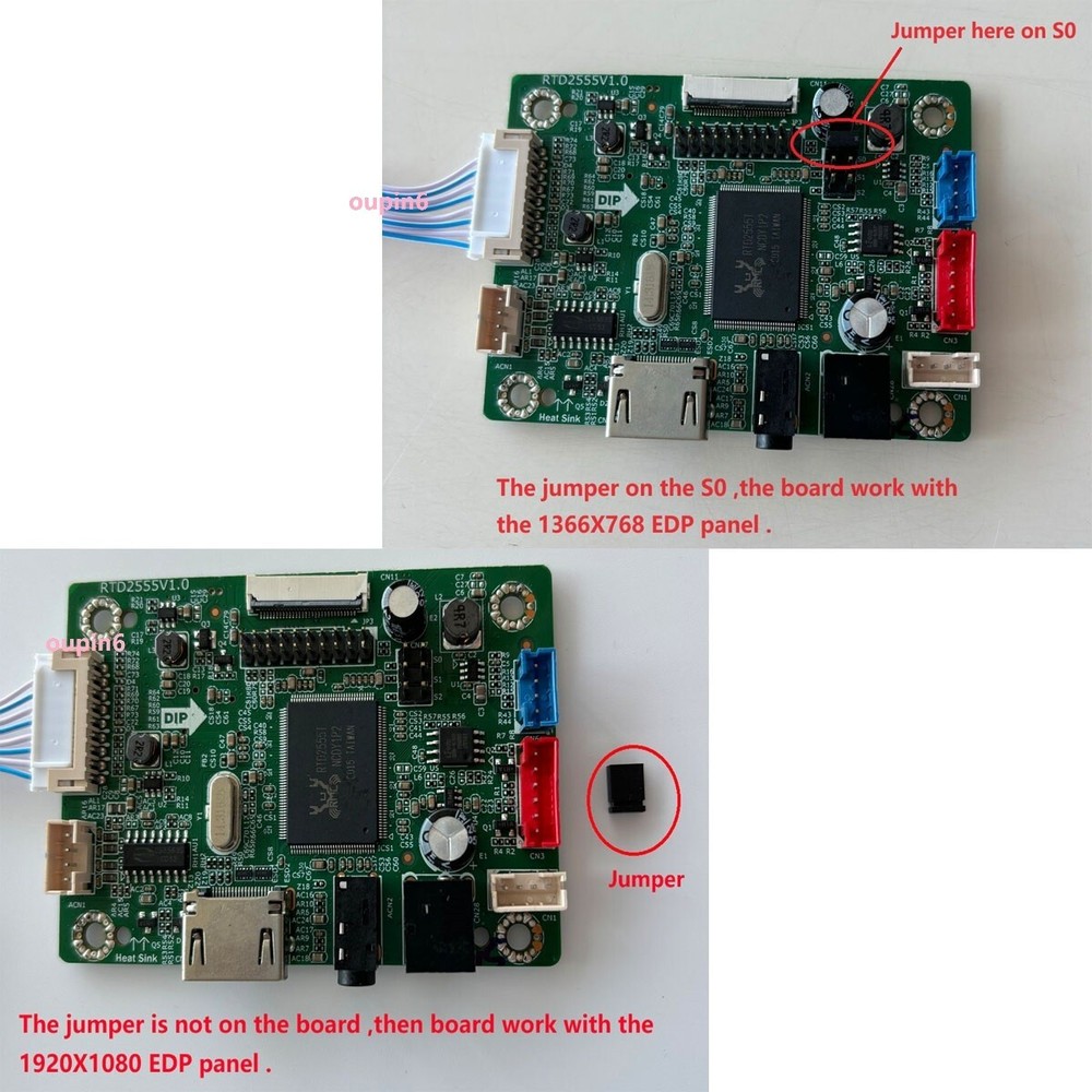 15.6" 1366X768 Screen PS PC panel LED DIY + MINI EDP Controller board KIT HDMI