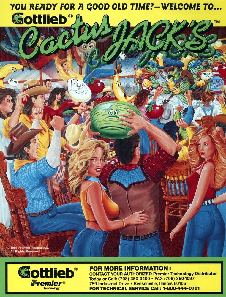 1991 Gottlieb / Premier Cactus Jack's Pinball Machine Rubber Ring Kit
