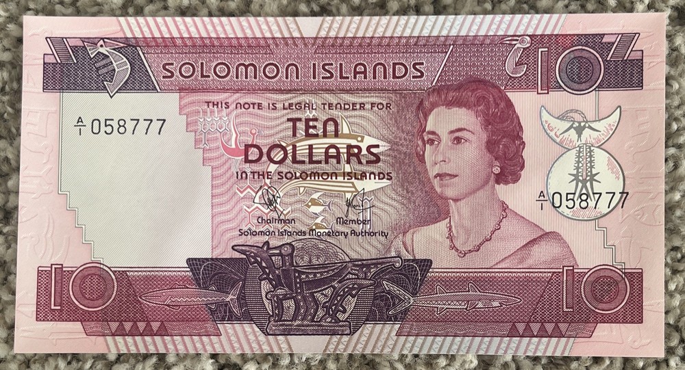 1977 $10 Solomon Islands AU