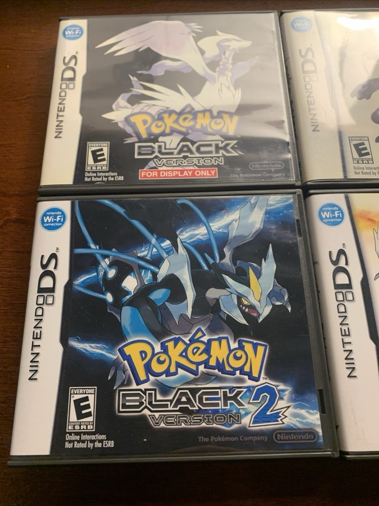 Pokemon White + Black Nintendo DS Replacement *(4) Cases Only NO GAMES - Bundle