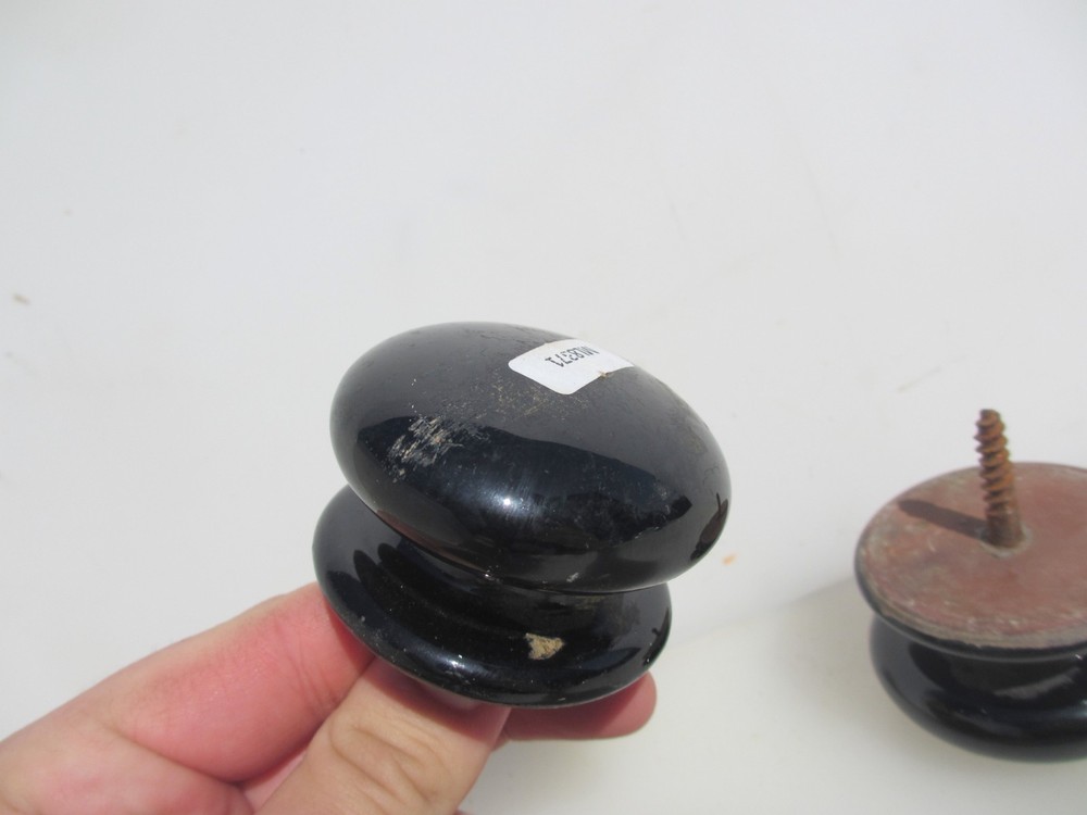 Victorian Ceramic Drawer Handles Knobs Cupboard Pulls Cabinet Old Antique Pair