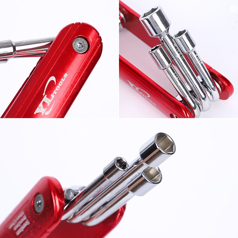 US 6 in 1 Folding Nut Driver Set Metric Hex Nut Driver Set Folding Socket Wrench