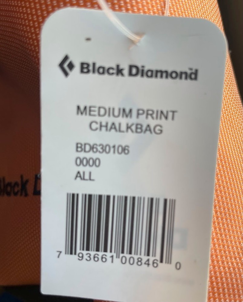 New Black Diamond Mojo Chalk Bag for Rock Climbing, Orange, Medium