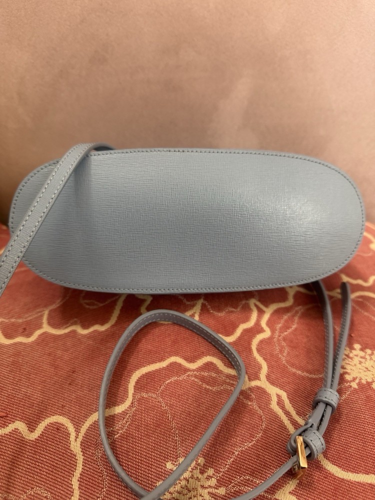 Furla Leather Crossbody Light Blue Pristine Condition