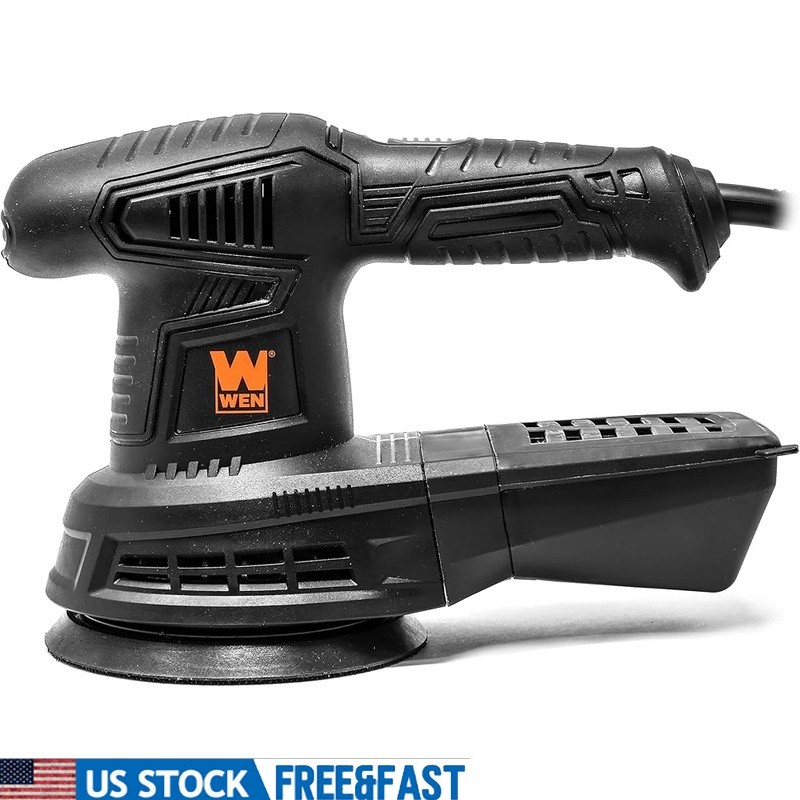 3.7A 5Inch Variable Speed Random Orbit Sander Electric Dual Grip Dust Collection