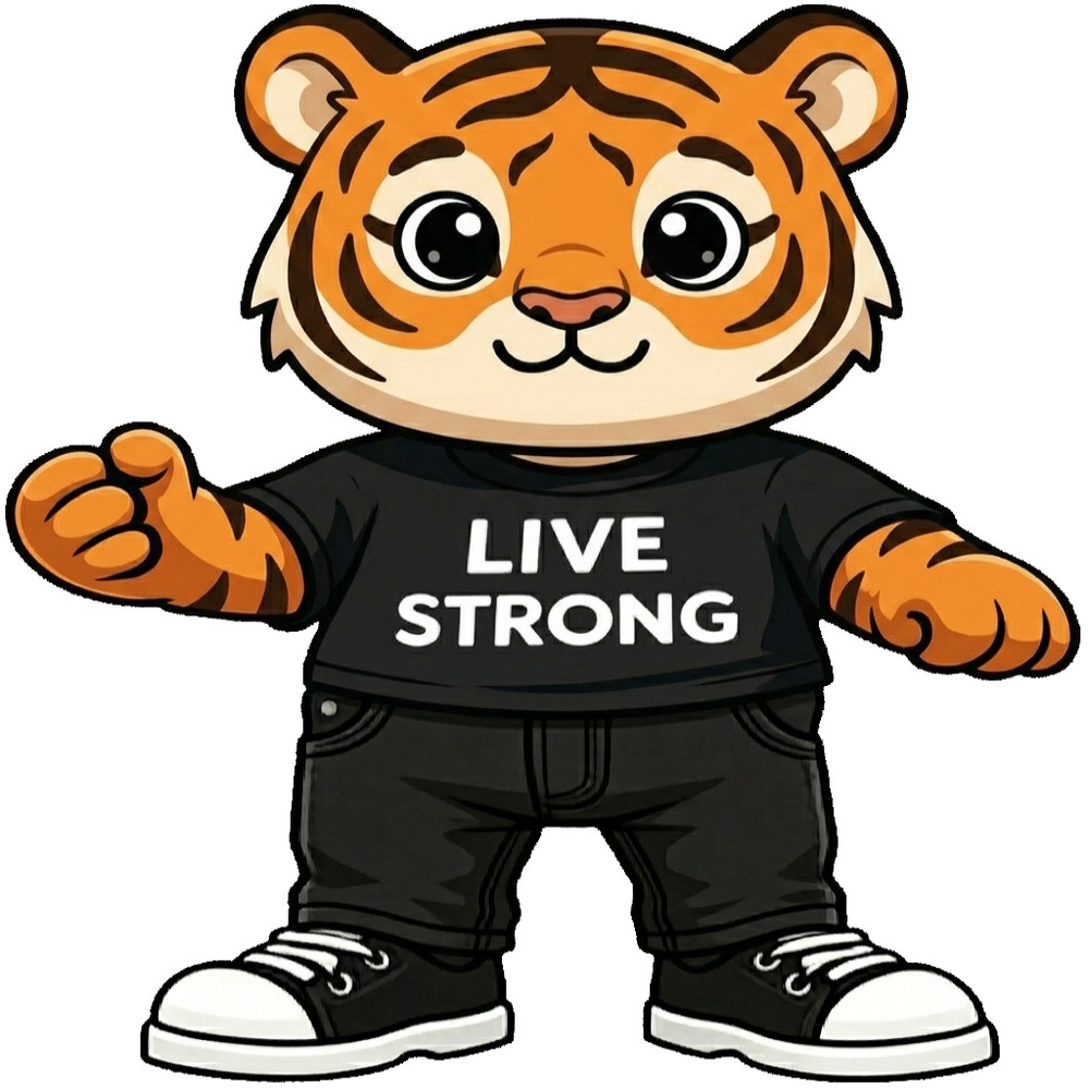 30 Custom Live Strong Tiger Personalized Address Labels