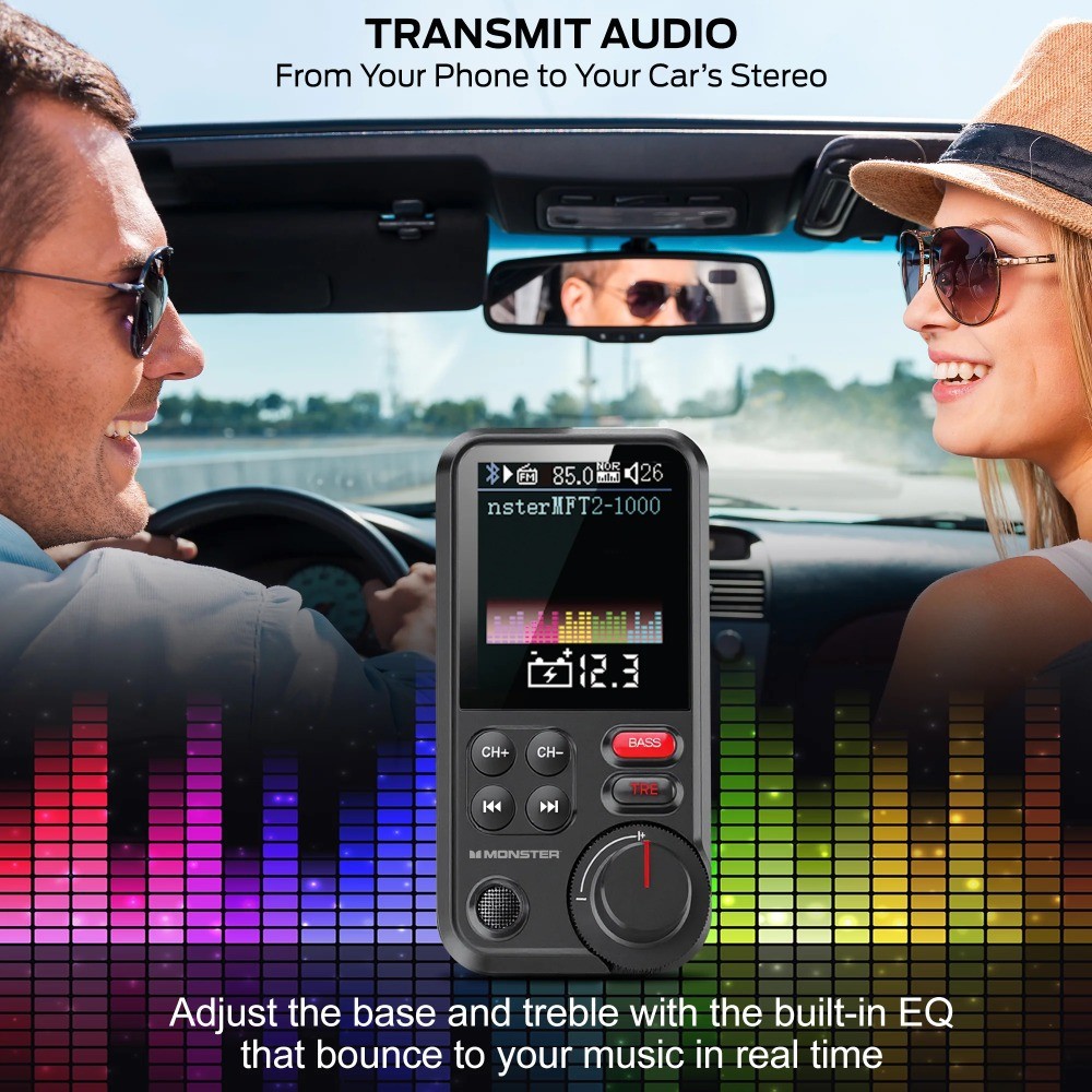 18W Bluetooth FM Transmitter with QC 3.0 Fast Charging