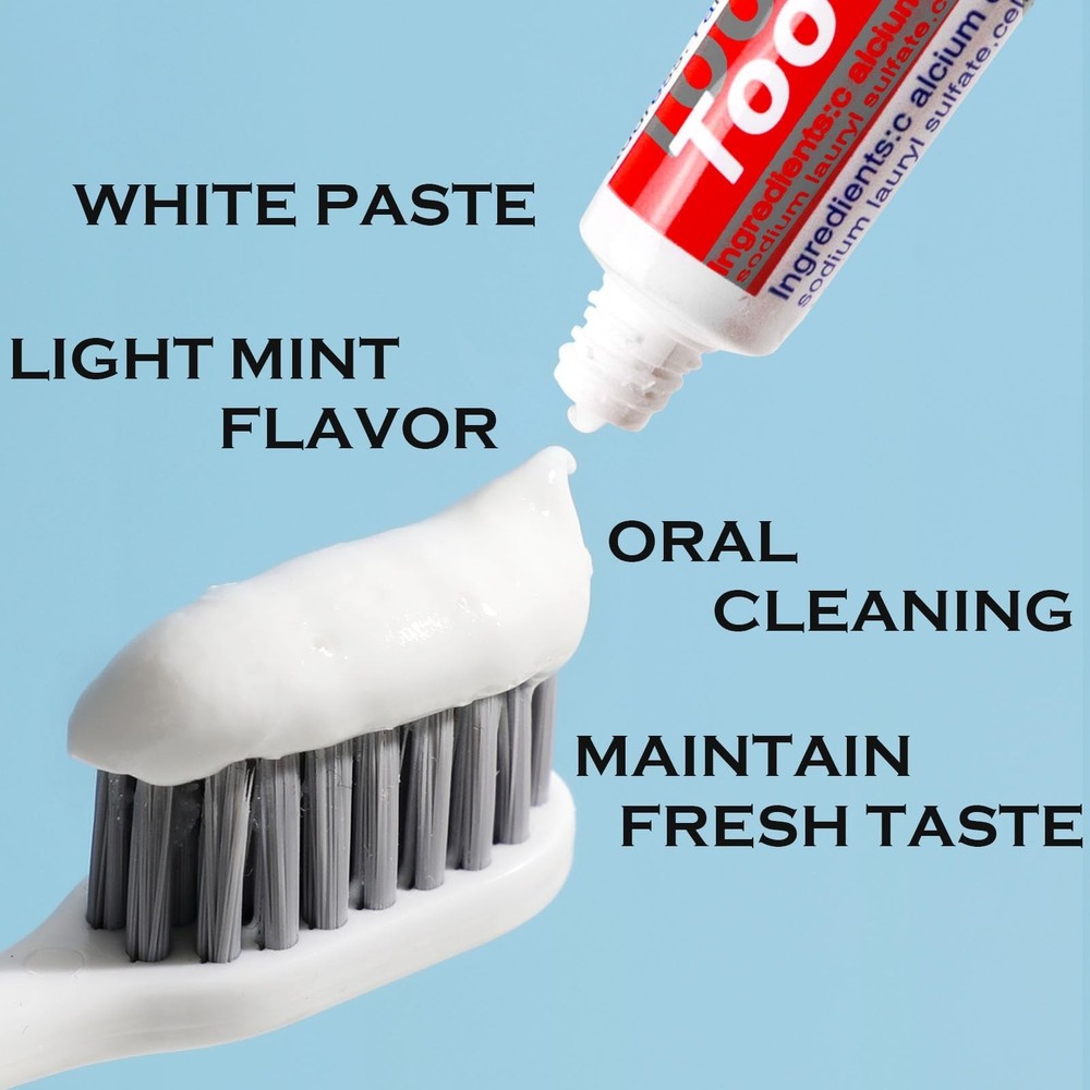 100 Tubes Bulk Travel Size Toothpaste,Extra Small 0.35oz Small Toothpaste Tra...