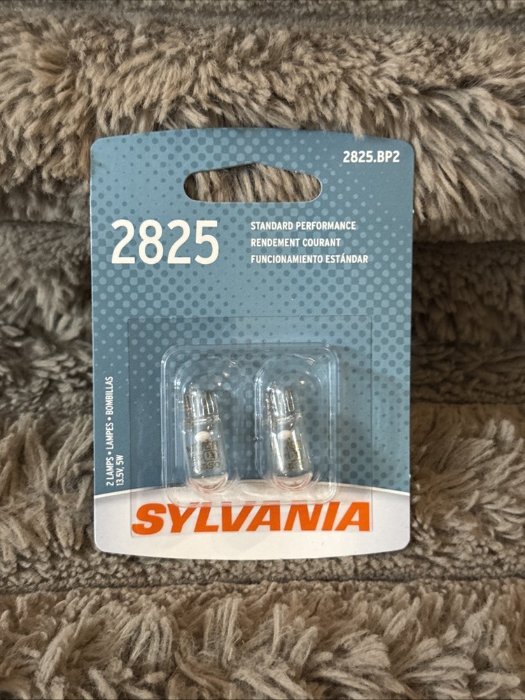 Sylvania Basic 2825 5W Two Bulbs License Plate Tag Light Replace Stock DOT