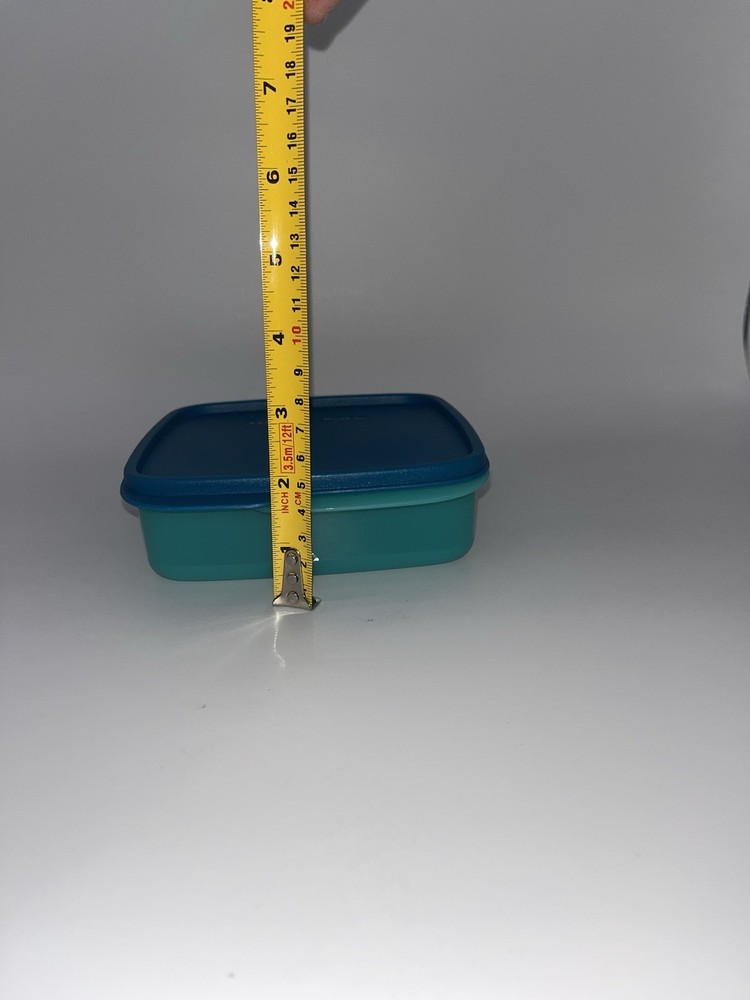 Tupperware Lunch It Bento Box Blue Peacock Divided Square Lunch Container