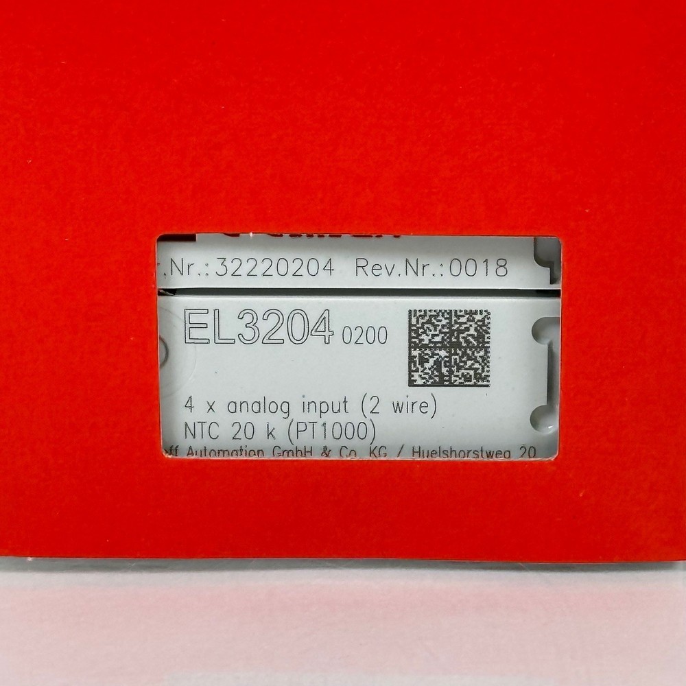 (NEW) BECKHOFF EL3204 4 Channel Analog Input PLC Module EL3204-0200 (USA Seller)
