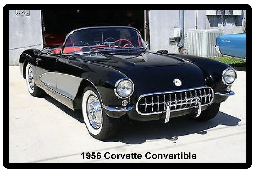 1956 Corvette Convertible Refrigerator Magnet