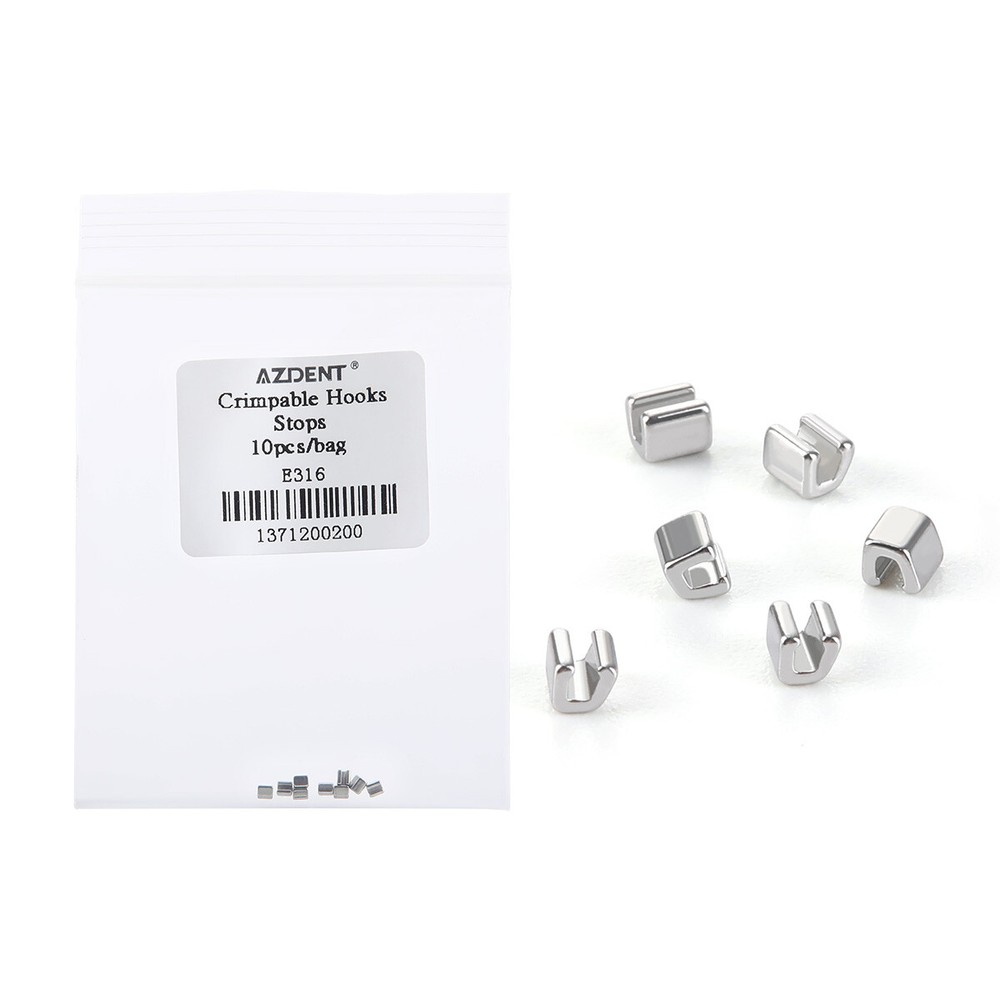 10 Model AZDENT Dental Orthodontic Crimpable Hook Stops Type 10pcs/pack