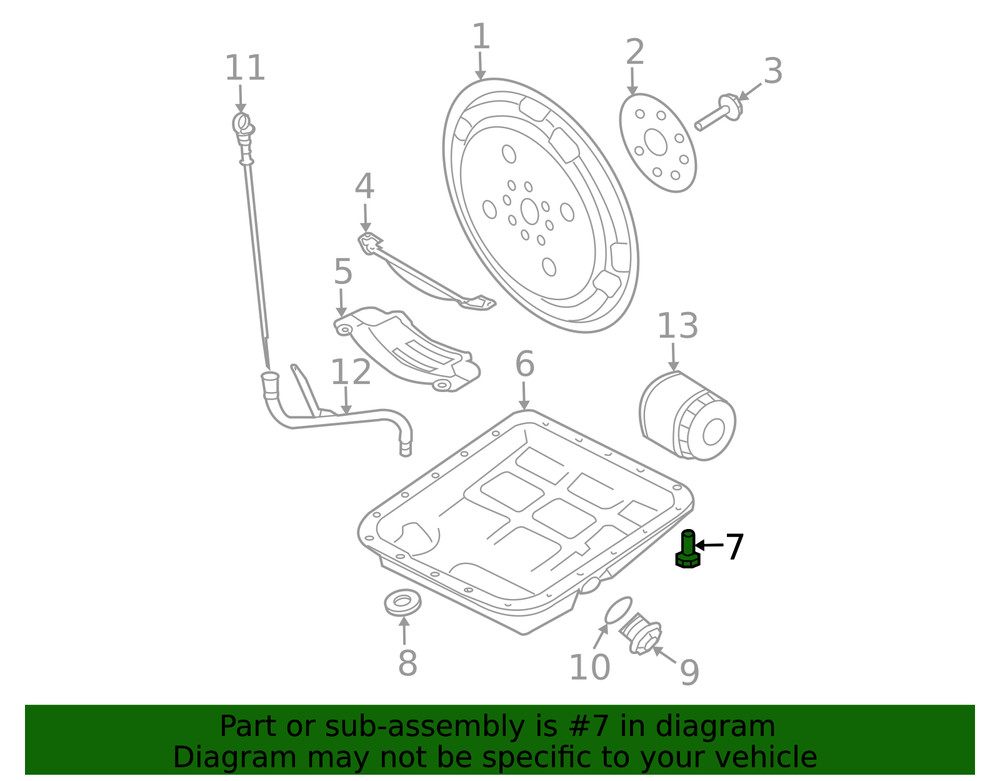 Genuine Subaru Trans Pan Bolt 800506830
