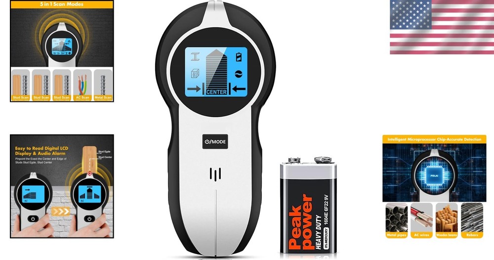 Stud Finder Wall Scanner 5 in 1 Blue