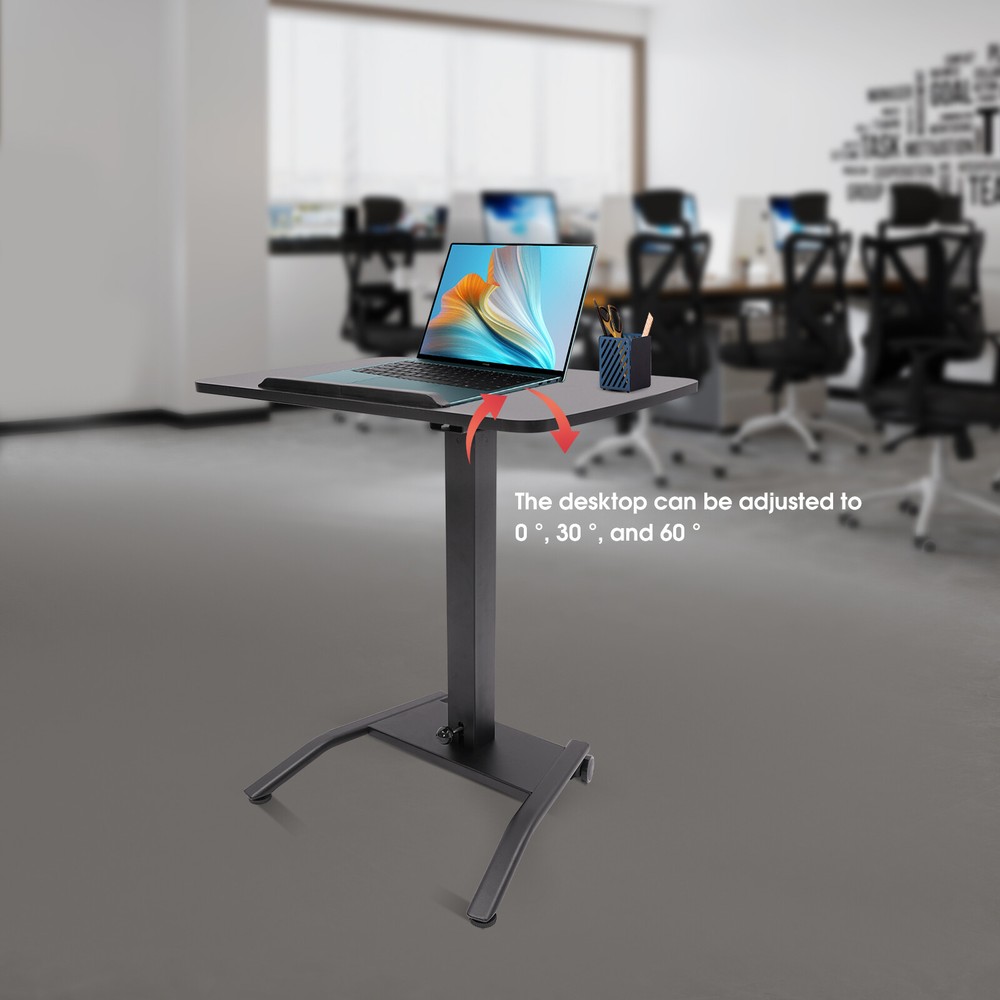 Rolling Desk Laptop Podium Desk Standing Lifting Desk Computer Table Adjustable