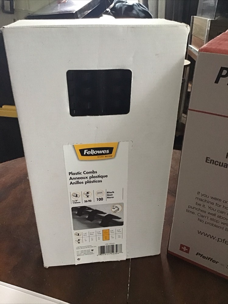 Pfeiffer Plastic Comb Binder Machine uBind 2.0 W/ Starter Pack & Fellows 52326