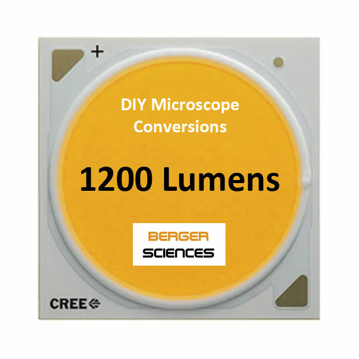 Powerful 1200 Lm 17V White CoB LED for DIY Microscope Conversions + Dimmer