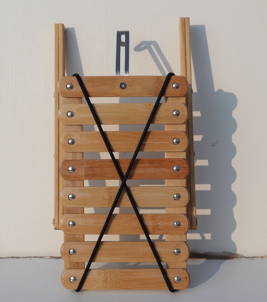 Bamboo Bicycle Rear Rack With Bungee Cords