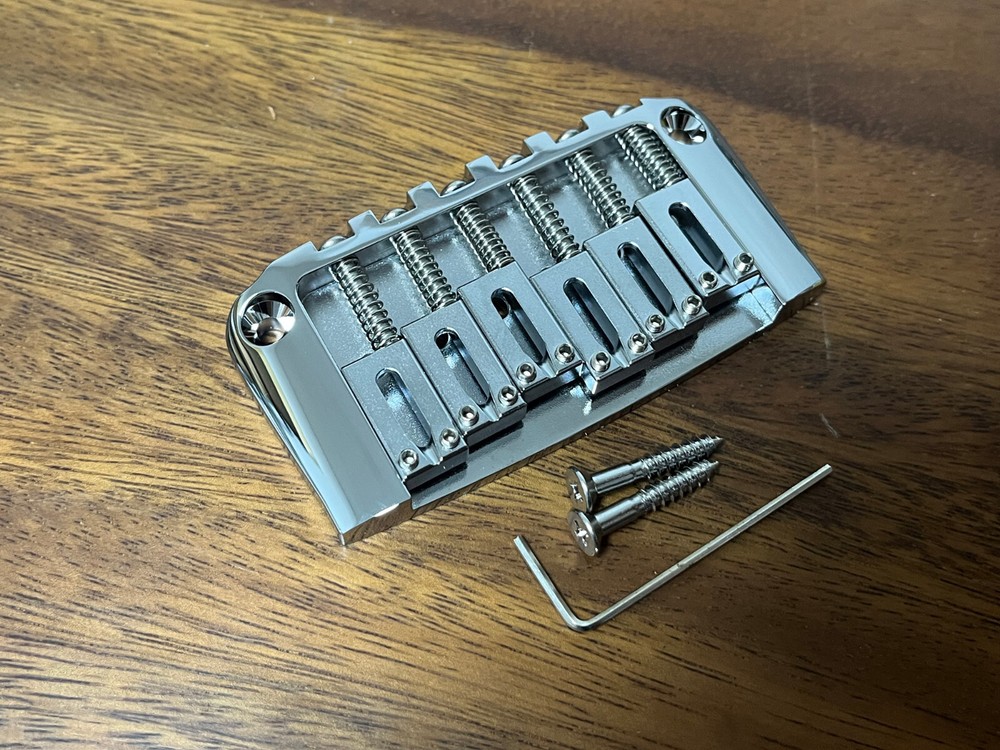 Hardtail Hard Tail Fixed Guitar Bridge 2-1/16'' spacing Chrome