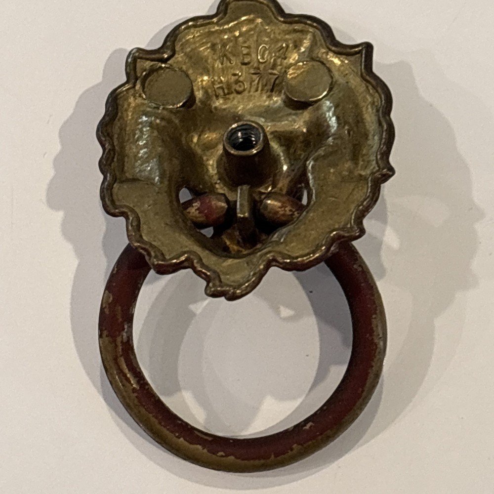 KBC Keeler Brass Lion Head Drawer Cabinet Pulls H377 KBC4 1.5” Ring Loop Pull