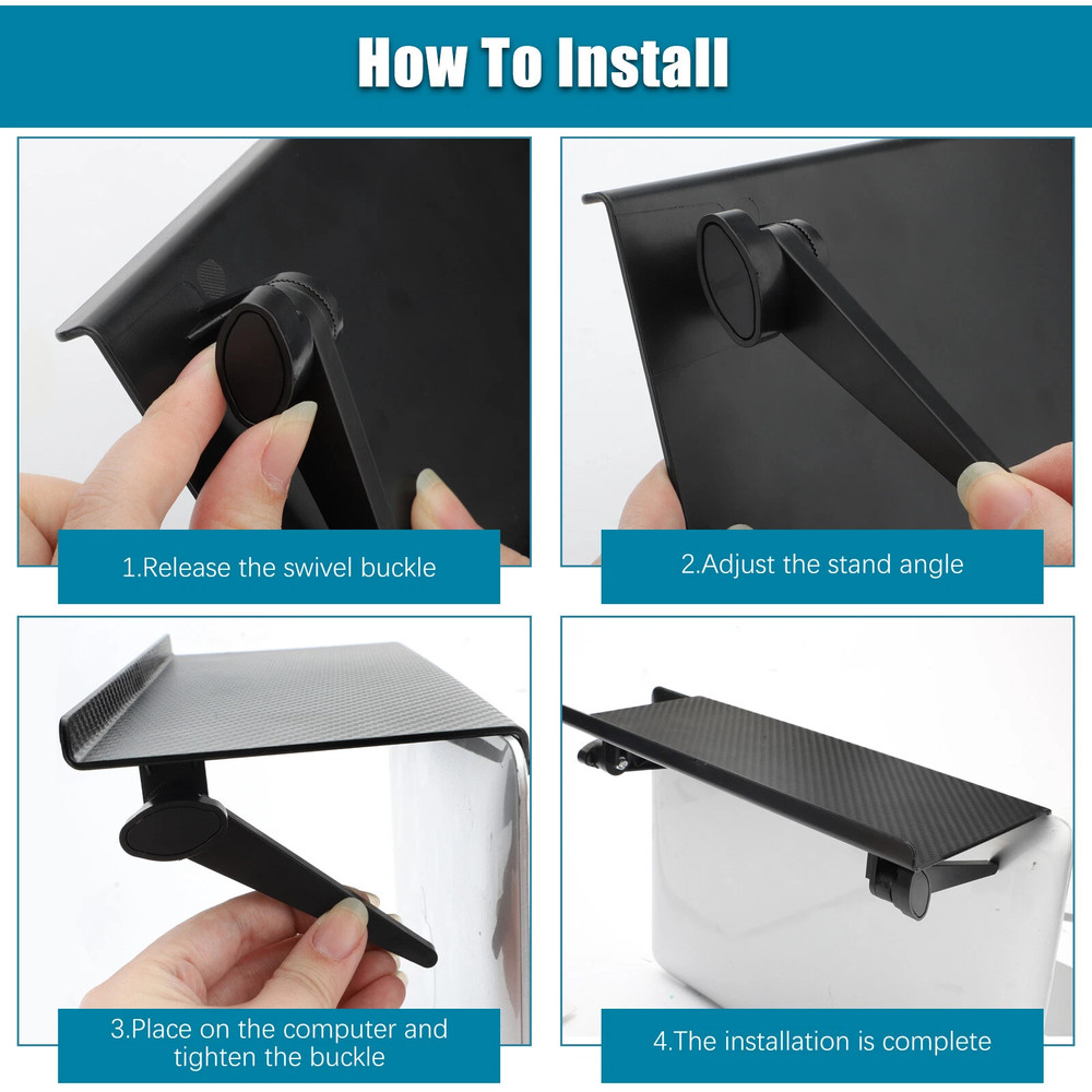 TV Computer Screen Caddy Top Shelf Desktop Stand Adjustable Storage Rack Holder