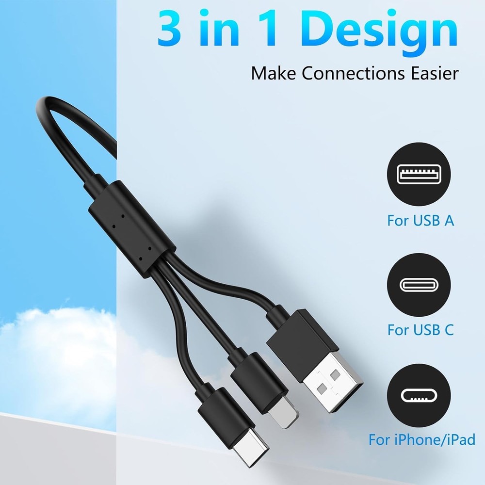 Memory Stick Pro Duo Adapter for iPhone/USB C/PC 7 in 1, SD/TF/CF/MS/XD