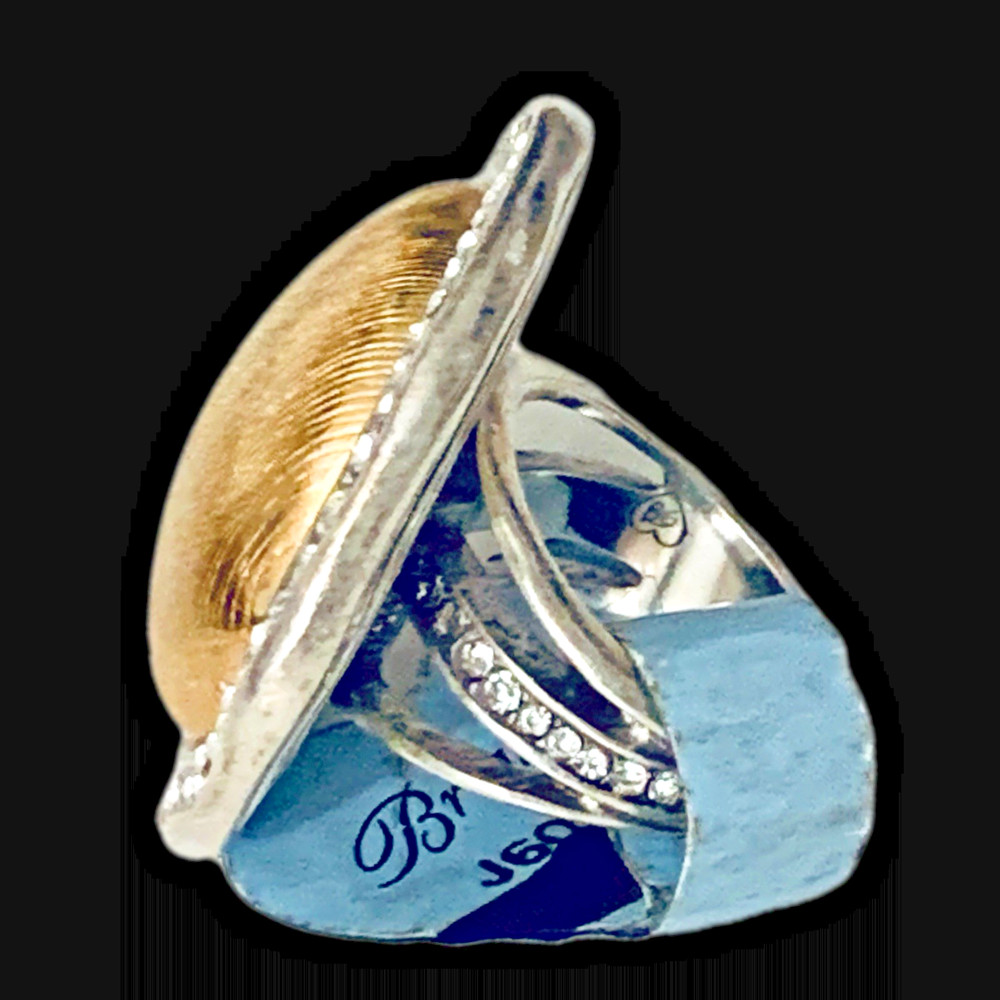 Brighton TRINITY Gold Ring with Crystals Size 6 J60731 NWT