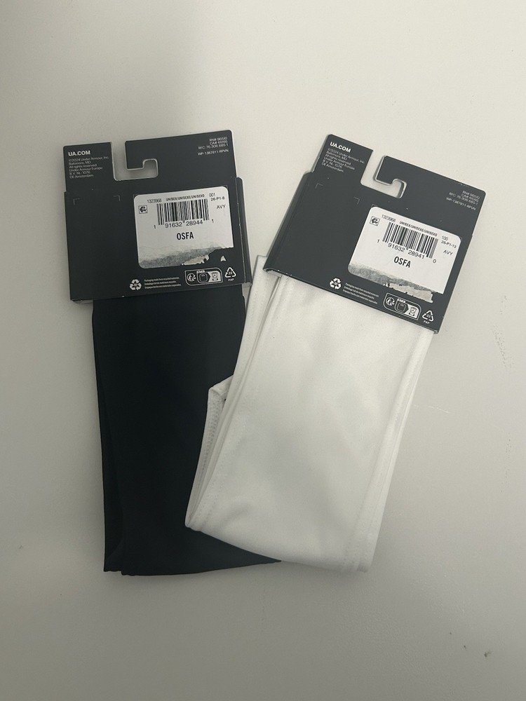 Under Armour Tie Headband Black Or White, New with Tags