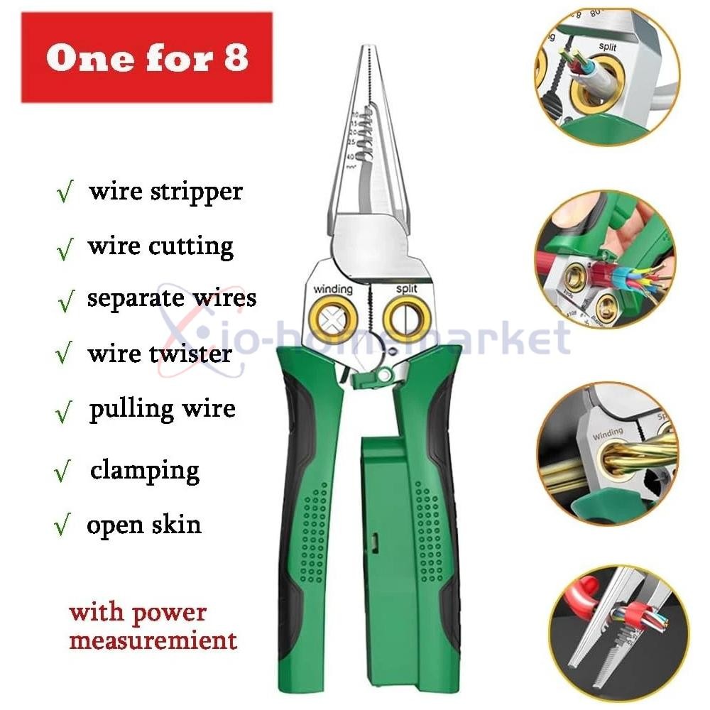 8 In 1 Wire Stripper, Wire Stripping Tool with Voltage Tester, Cable Cutters US
