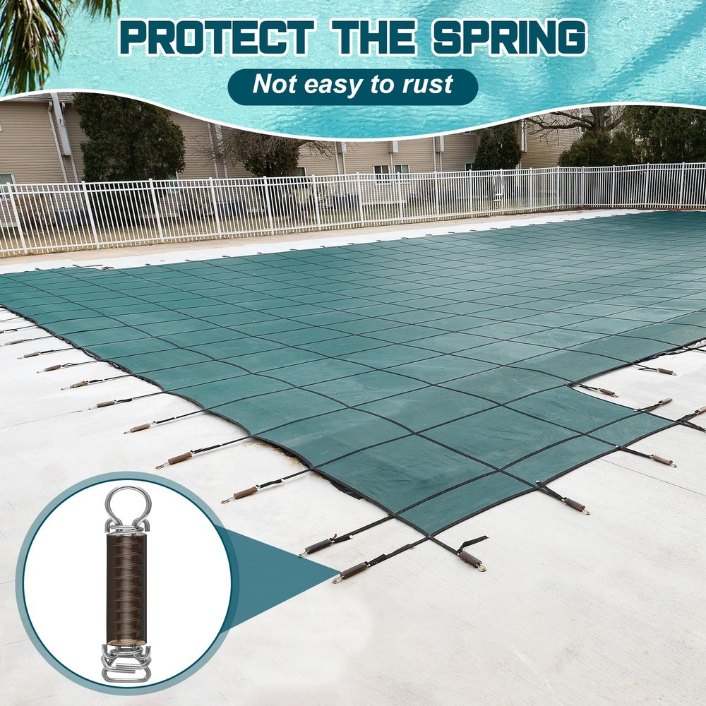 Anglekai 20PCS Pool Cover Spring Sleeves, 4.72 x 1.37 inches, Brown