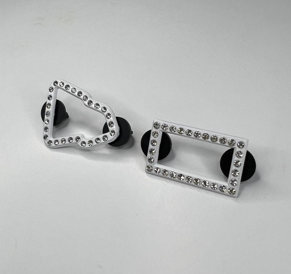 Border Hat Pin Set - White Diamond