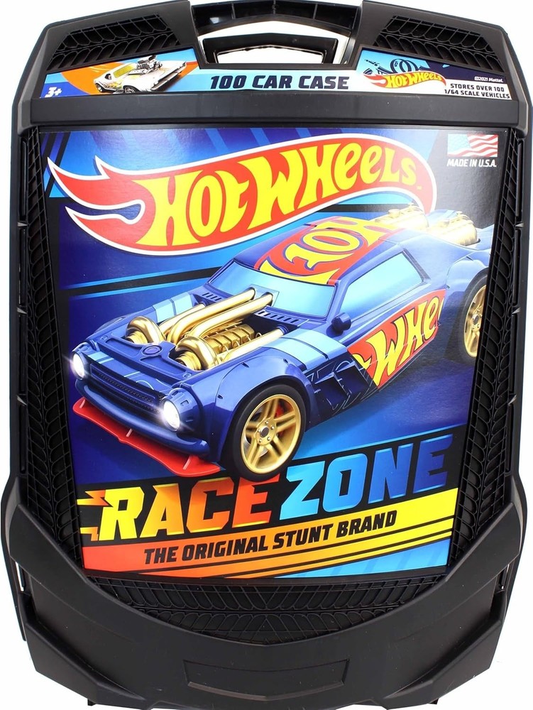 Hot Wheels Car Case - 100-Car Capacity with Handle and Latch