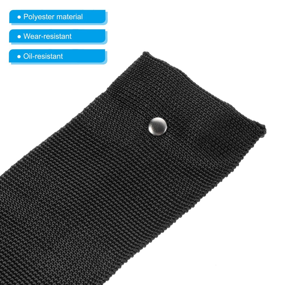 10Ft*60mm Polyester Rope Protector Cable Cover Rope Protective Sleeve Black
