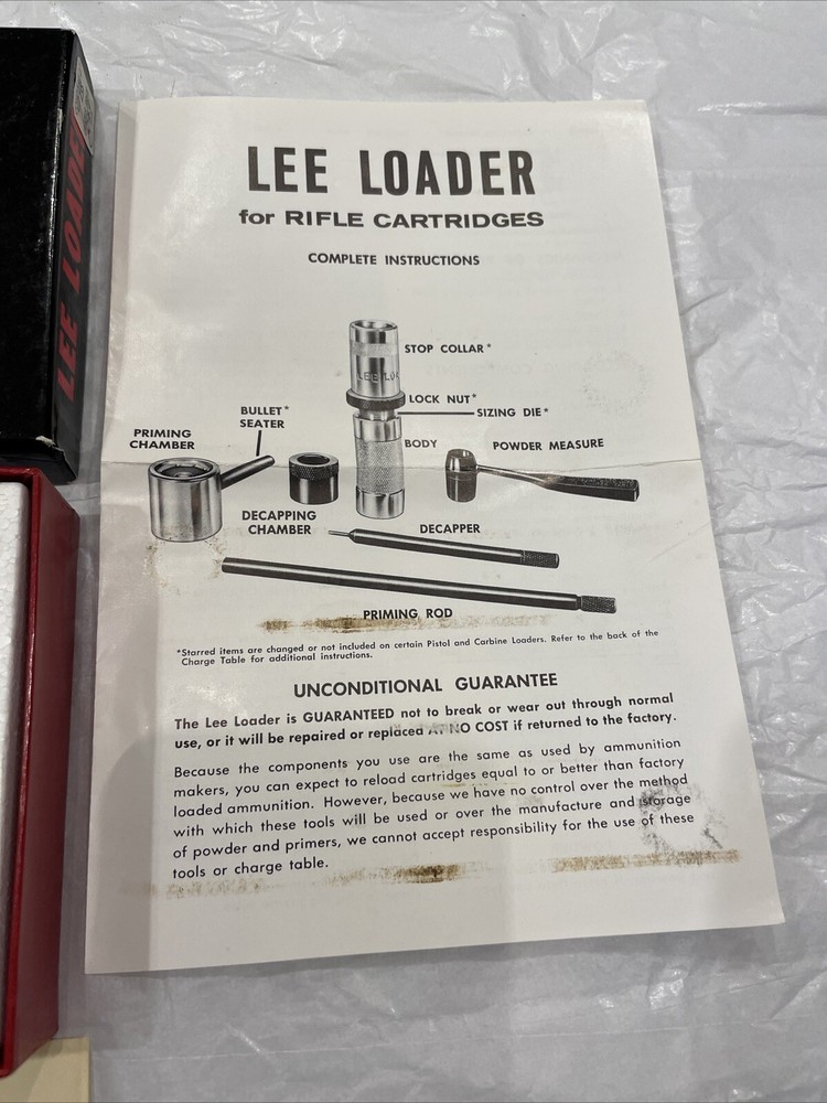 LEE LOADER COMPLETE RELOADING TOOL-QUALITY BUILT 30-30